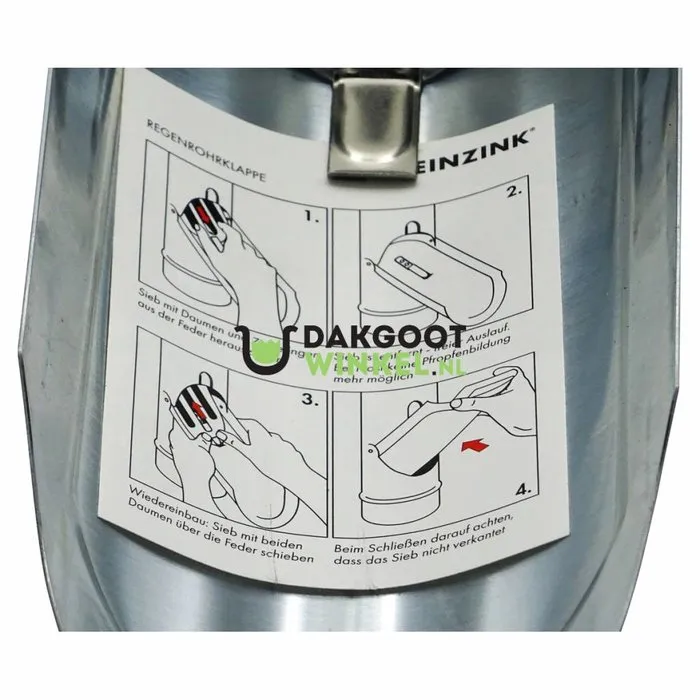 Rheinzink Regentonklep zink 80 mm rond