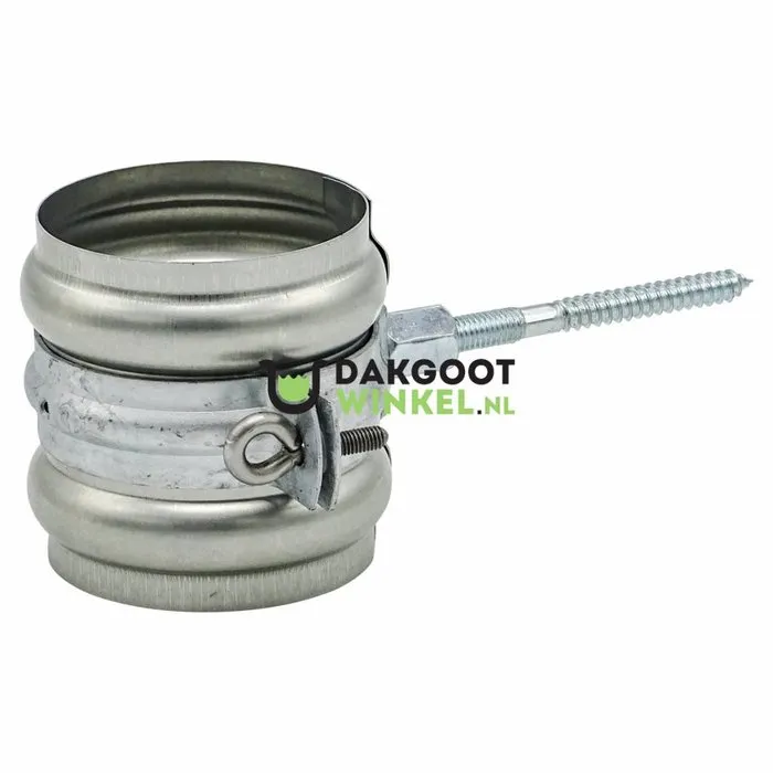 Scharnierbeugel gegalv. 80 mm. M8/M10 met schroefpen 100 mm + Wrong - SET