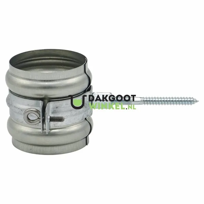 Scharnierbeugel gegalv. 80 mm. M8/M10 met schroefpen 100 mm + Wrong - SET