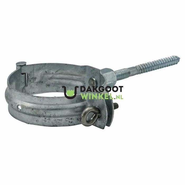 Scharnierbeugel gegalv. 80 mm. M8/M10 met schroefpen 100 mm - SET