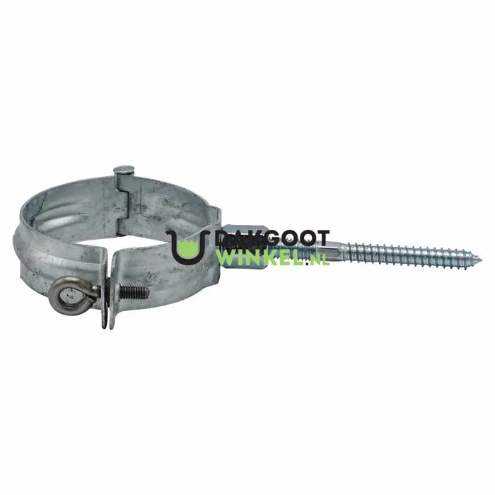 Scharnierbeugel gegalv. 80 mm. M8/M10 met schroefpen 100 mm - SET