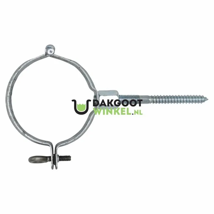 Scharnierbeugel gegalv. 80 mm. M8/M10 met schroefpen 100 mm - SET