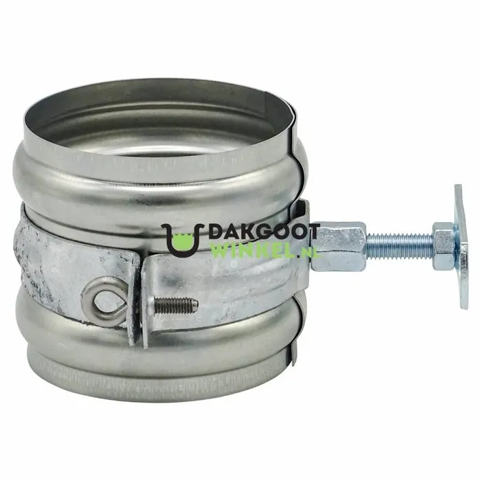 Scharnierbeugel gegalv. 100 mm met dilatatieplaatje en draadeind 40mm + Wrong - SET