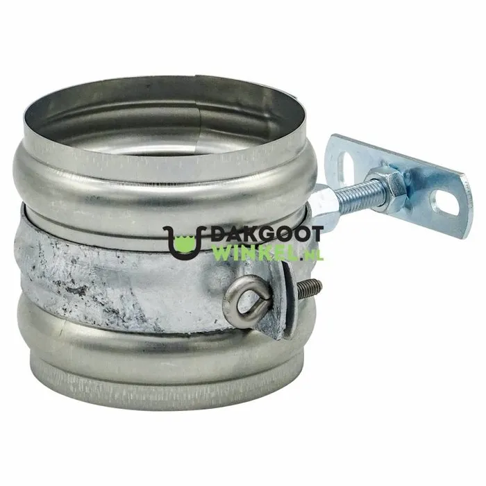 Scharnierbeugel gegalv. 100 mm met dilatatieplaatje en draadeind 40mm + Wrong - SET