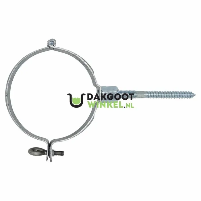 Scharnierbeugel gegalv. 100 mm. M8/M10 met schroefpen 100 mm - SET