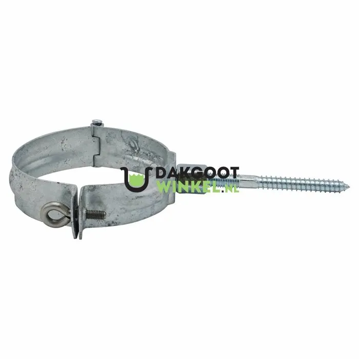 Scharnierbeugel gegalv. 100 mm. M8/M10 met schroefpen 100 mm - SET