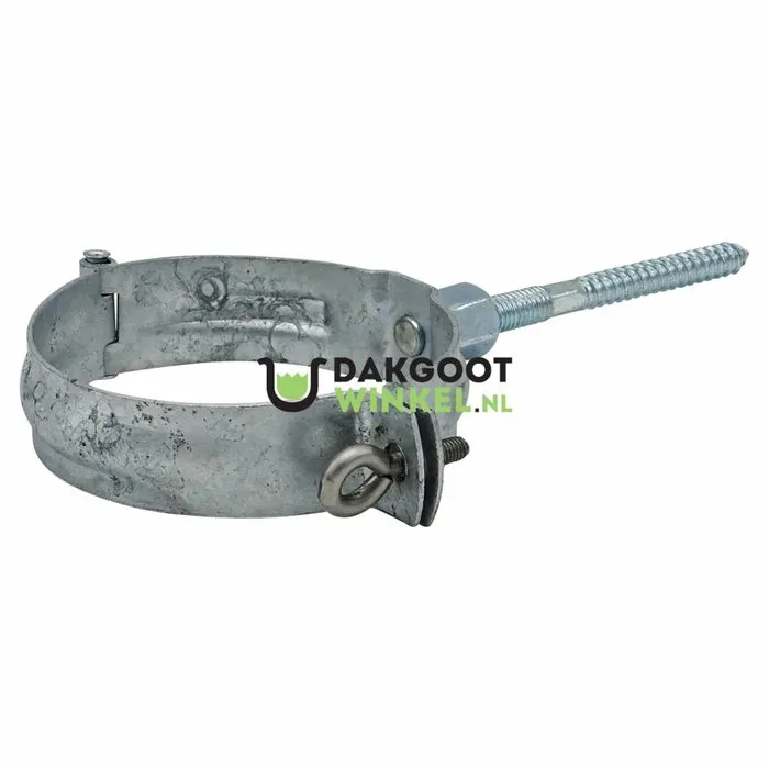 Scharnierbeugel gegalv. 100 mm. M8/M10 met schroefpen 100 mm - SET