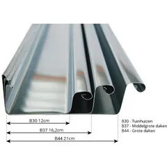 Nedzink Zinken bakgoot B44 - 1 meter (NedZink 0,8 mm)