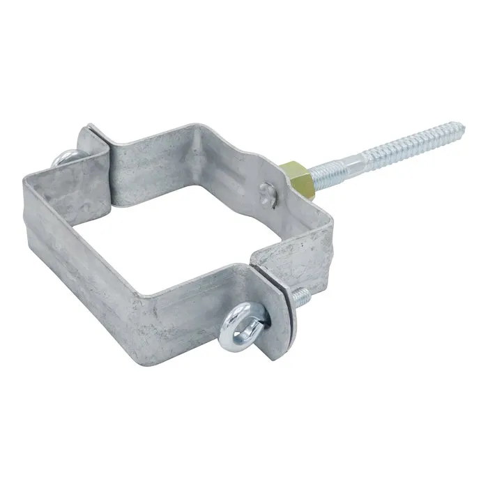 Vierkanten gegalv. 80x80 mm regenpijpbeugel. M10 + schroefpen 100 mm - SET