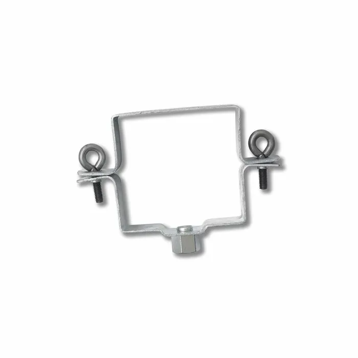 Vierkanten regenpijpbeugel gegalv. 80x80 mm. M10