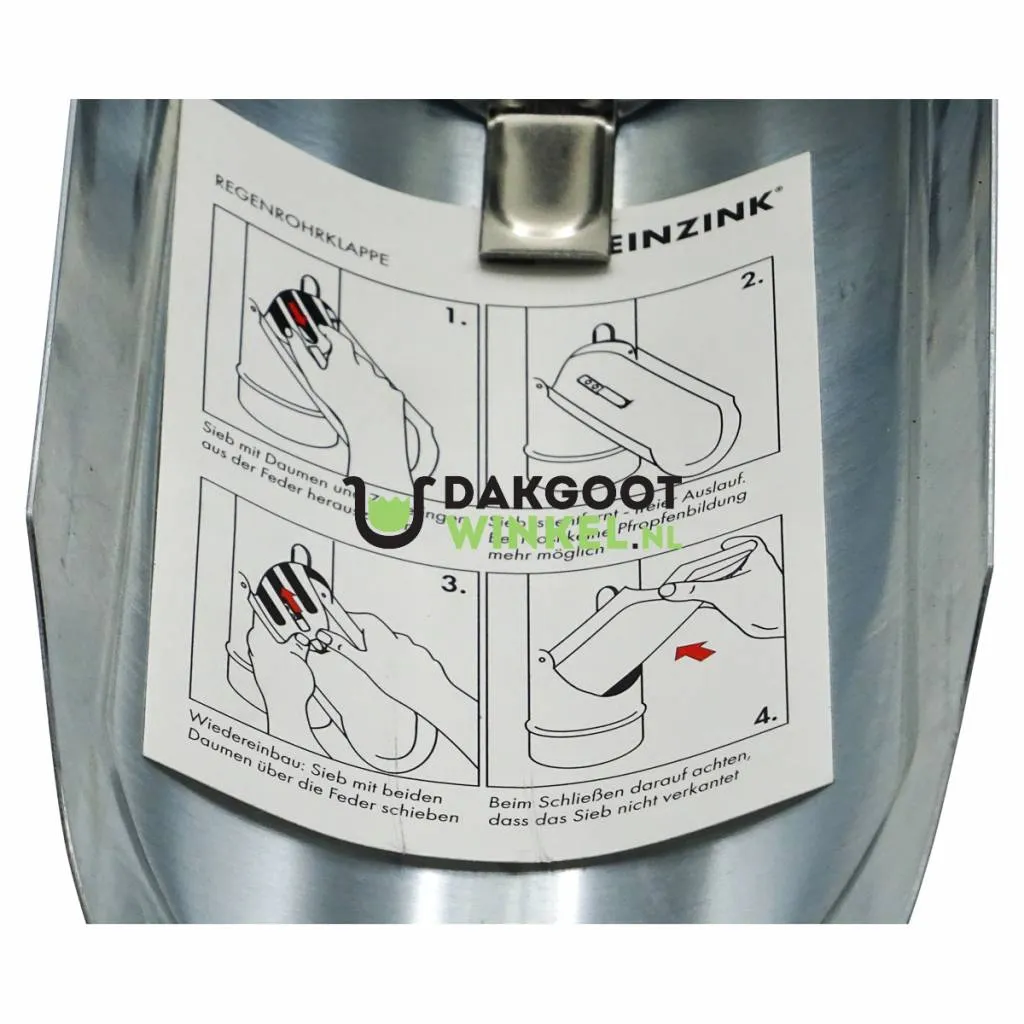 Rheinzink Zinken regentonklep 100 mm rond (Rheinzink)