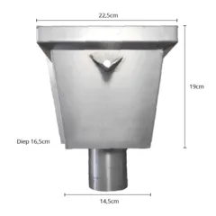 Nedzink Zinken vergaarbak 100 mm rond - model Junior (NedZink)