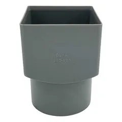 Jurola PVC verloopmof 80x80 mm naar 80 mm mof/spie grijs RAL 7037 - aansluiting rioolbuis