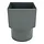 PVC verloopmof 80x80 mm naar 80 mm mof/spie grijs RAL 7037 - aansluiting rioolbuis