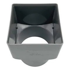 Jurola PVC verloopmof 80x80 mm naar 80 mm mof/spie grijs RAL 7037 - aansluiting rioolbuis