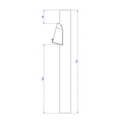 Kallos Aluminium bladafscheider 80 mm rond - antraciet RAL 7021 fijnstructuur (Kallos 2,0 mm)
