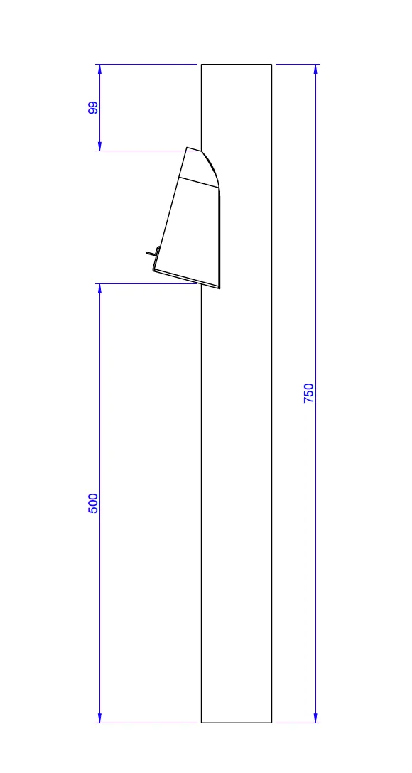 Kallos Aluminium bladafscheider 80 mm rond - antraciet RAL 7021 fijnstructuur (Kallos 2,0 mm)