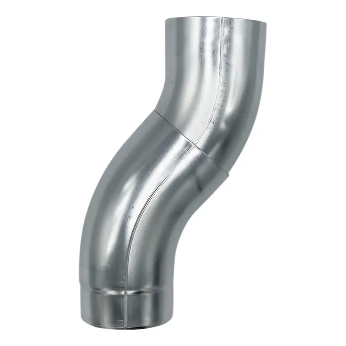 Grömo Zinken bocht 40 graden voor 80 mm regenpijp. (standaard)