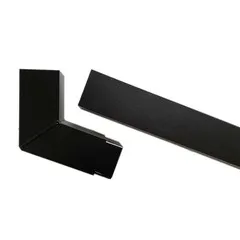 Kallos Aluminium sprongstuk 80x80 mm vierkant, set 2 bochten incl. spie, sprong max 101 cm - zwart RAL 9005 fijnstructuur (Kallos 2,0 mm)