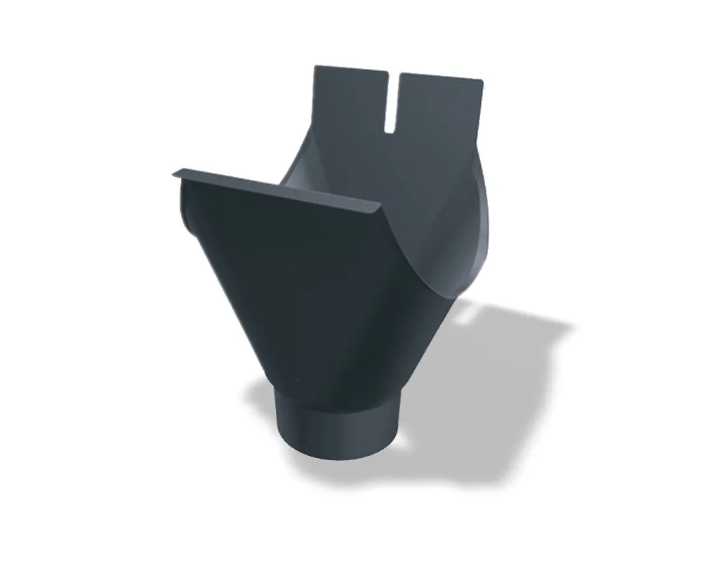 Prefa Aluminium trechteruitloop M280 80 mm P.10 zwart (Prefa)