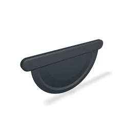 Prefa Aluminium kopschot vlak M280 P.10 zwart - links/rechts te monteren (Prefa)