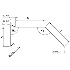 Rheinzink Zinken deklijst op maat vlak met neus (Rheinzink titaanzink 0,8 mm)