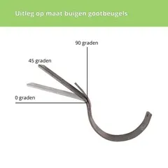 Nedzink Gegalvaniseerde 45 graden beugel mastgoot M30 - lip/klang (NedZink)