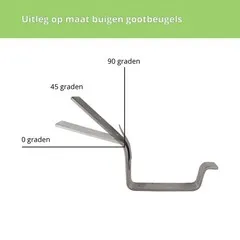 Nedzink Gegalvaniseerde 45 graden beugel bakgoot B44 - 5 mm dik, lip/klang (NedZink)