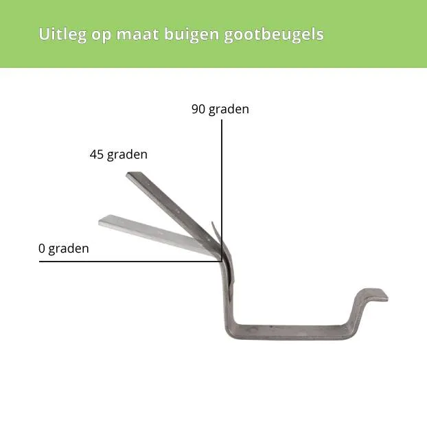 45 graden beugel B44 - tapgat t.b.v. hoeklijn