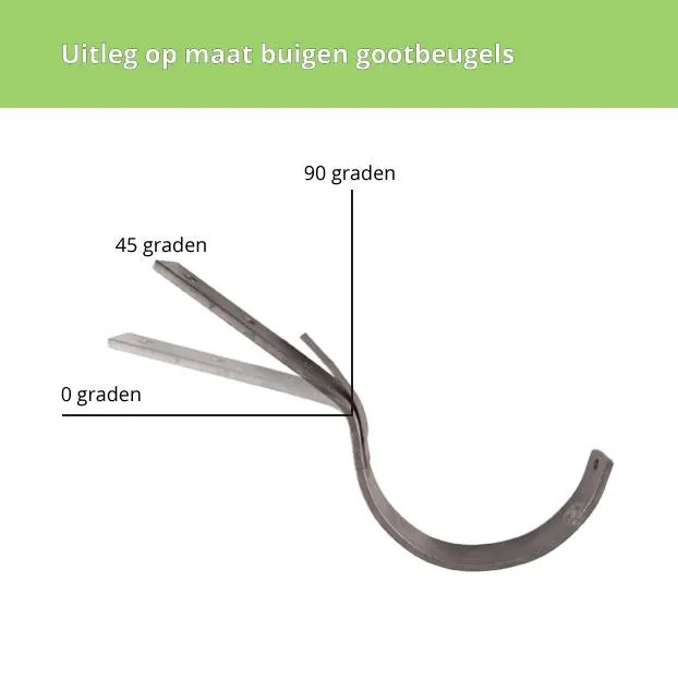 Nedzink Gegalvaniseerde 45 graden beugel mastgoot M30 met tapgat t.b.v. hoeklijn (NedZink)