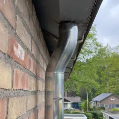 Rheinzink Zinken sprongstuk 80 mm met sprong 60 mm (Rheinzink)