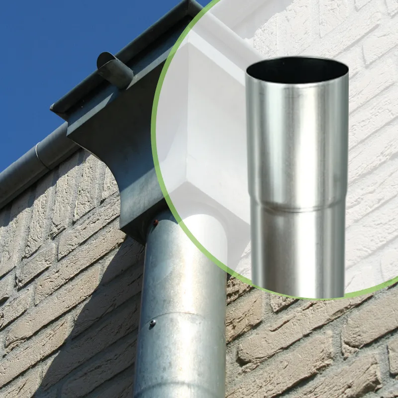 Nedzink Zinken regenpijp 100 mm rond - 2 meter (NedZink 0,65 mm)