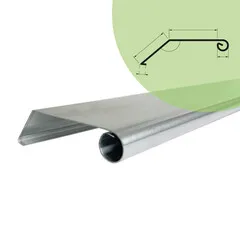Rheinzink Zinken deklijst op maat met kraal 135 graden (Rheinzink titaanzink 0,8 mm)