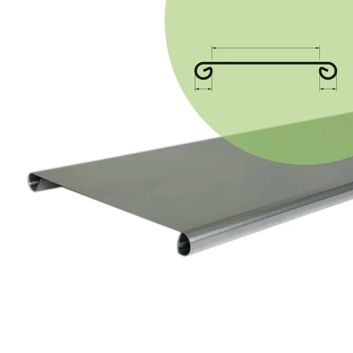 Rheinzink Zinken deklijst op maat met dubbele kraal (Rheinzink titaanzink 0,8 mm)