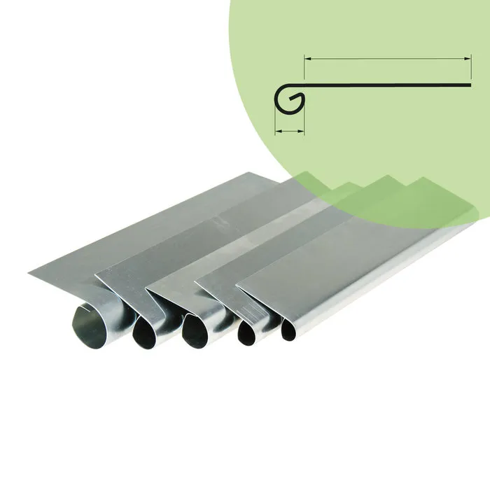 Rheinzink Zinken kraallijst op maat (Rheinzink titaanzink 0,8 mm)