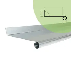 Rheinzink Zinken lekdorpel op maat met kraal (Rheinzink titaanzink 0,8 mm)