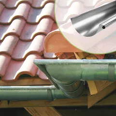 Nedzink Zinken mastgoot M37 - 2 meter (NedZink 0,8 mm)