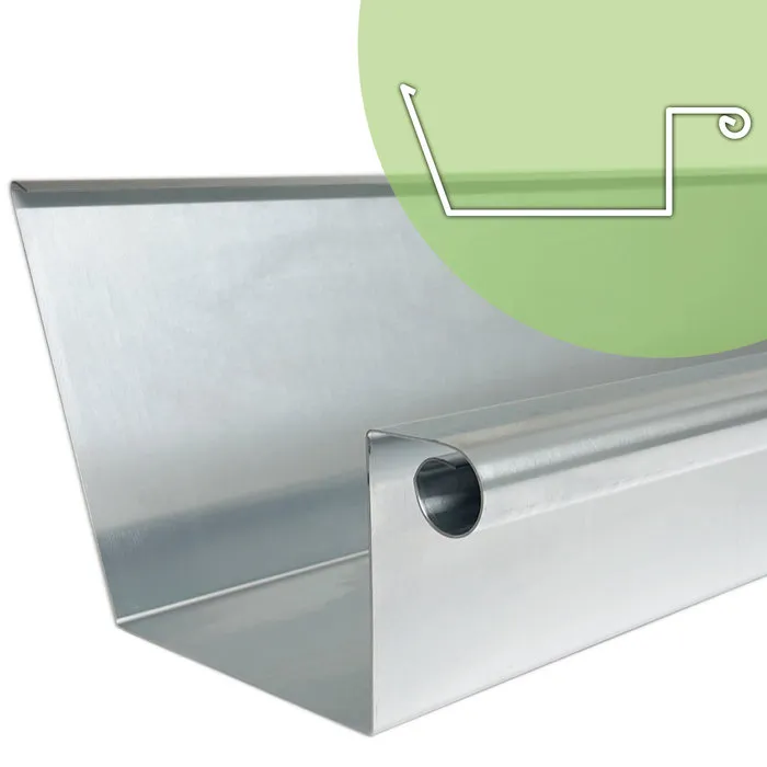 Rheinzink Zinken dakgoot voor houten bak op maat (Rheinzink titaanzink 0,8 mm)