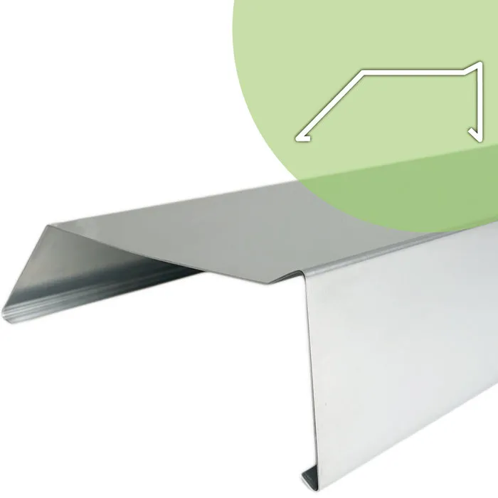 Rheinzink Zinken deklijst op maat vlak met neus (Rheinzink titaanzink 0,8 mm)