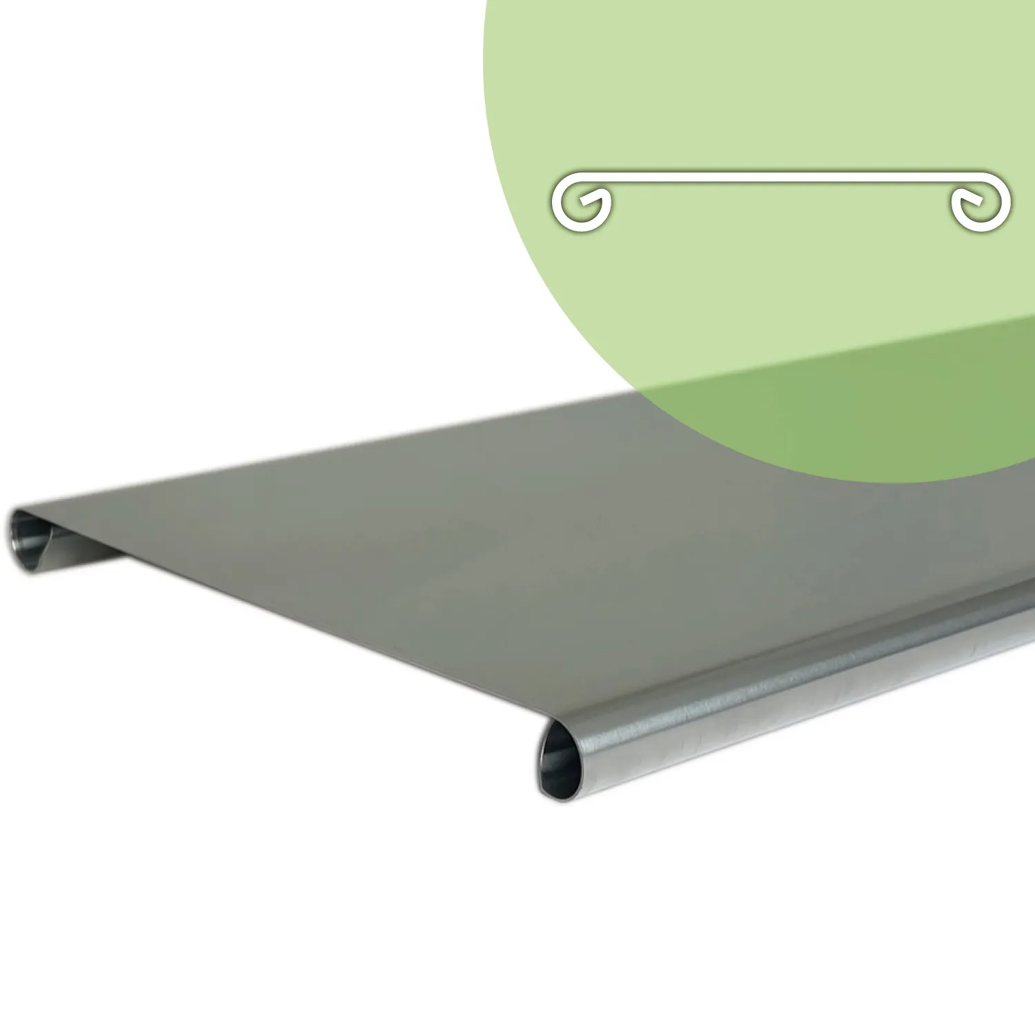 Rheinzink Zinken deklijst op maat met dubbele kraal (Rheinzink titaanzink 0,8 mm)