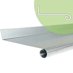 Rheinzink Zinken lekdorpel op maat met kraal (Rheinzink titaanzink 0,8 mm)