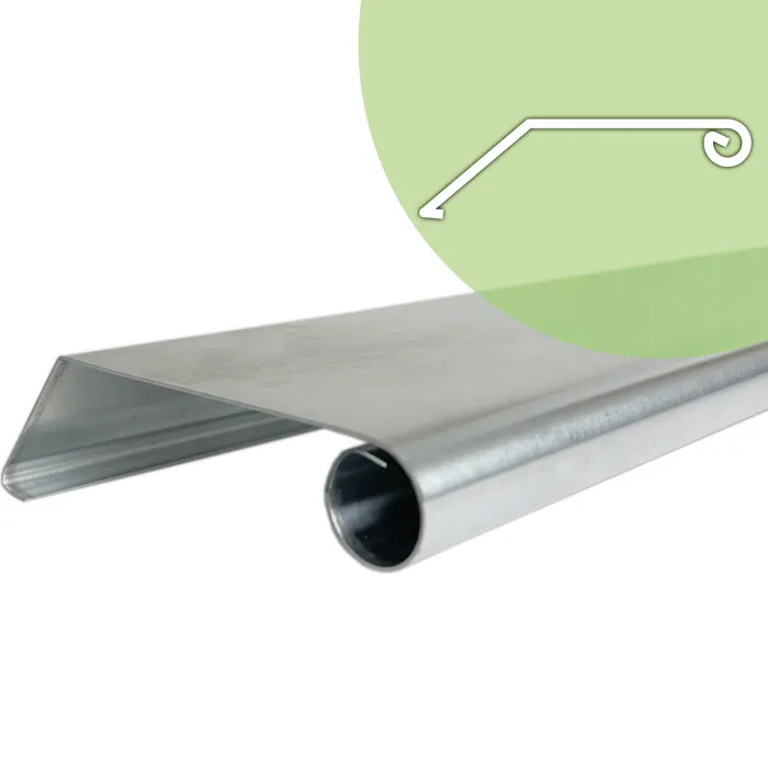 Rheinzink Zinken Deklijst op maat met kraal 135 gr