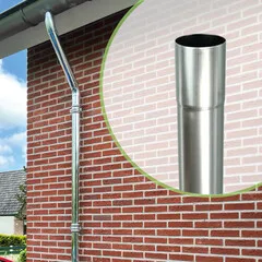 Nedzink Zinken regenpijp 80 mm rond - 1 meter (NedZink 0,65 mm)