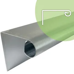 Rheinzink Zinken deklijst op maat met kraal 90 graden (Rheinzink titaanzink 0,8 mm)