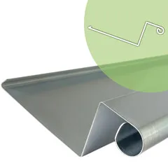 Rheinzink Zinken dakgoot op maat met schuine voorkant (Rheinzink titaanzink 0,8 mm)