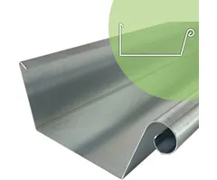 Rheinzink Dakgoot op maat Kraal + schuine achterkant | Rheinzink