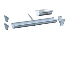 Rheinzink Complete zinken dakgoot set M333 - Rheinzink, zonder solderen, keuze 3 t/m 15 meter