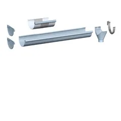 Rheinzink Complete zinken dakgoot set M333 - Rheinzink, zonder solderen, keuze 3 t/m 15 meter