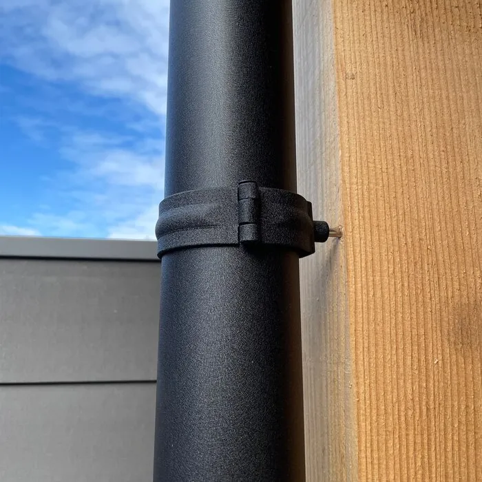 Prefa Aluminium regenpijp 80 mm P.10 zwart - 3 meter (Prefa P.10, 0,7 mm)