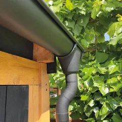 Prefa Aluminium trechteruitloop M333 80 mm P.10 zwart (Prefa)